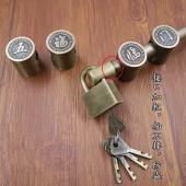 仿古纯铜大门栓全铜大o插销木门铜拉环加粗铜把手对开门不可抽防