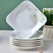 q陶瓷盘餐具组合轻奢饭碗清雅套装 家用陶瓷碗碟套装 欧式 碗盘组合