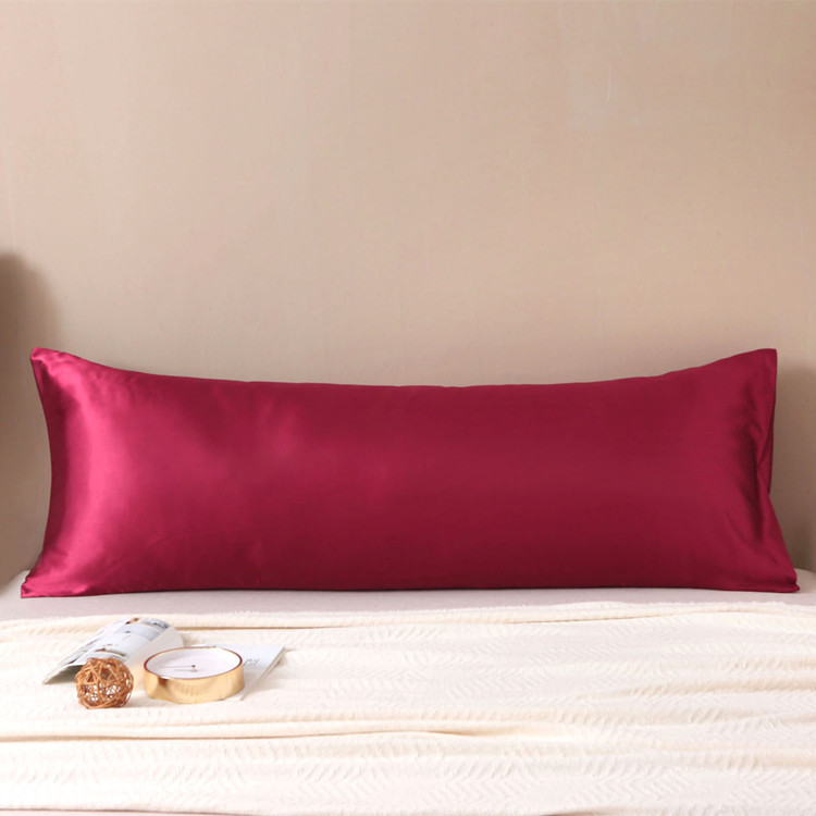 家居用品热销亚马逊 pillowcase色丁枕套仿真丝纯色双人枕