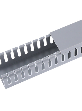 绝缘线槽PVCg阻燃灰色走线槽 明装配电箱控制柜走齿形开口塑料线