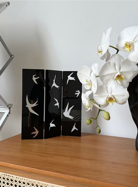 ins亚克力桌i面屏风复古燕子摄影道具氛围感客厅卧室装饰摆件礼物