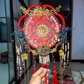 新娘中式 团扇秀禾服结婚礼出w嫁手工喜扇diy材料包饰闺蜜礼物扇子