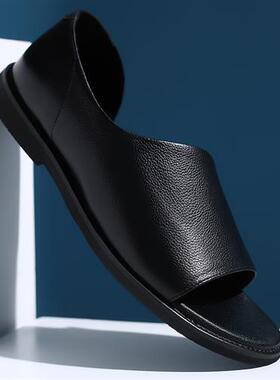 极速Summer Casual Men Sandals High Quality Leather Mens Sand