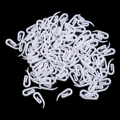 好货100pcs20PCS White Hanging Curtain Hook Window Hanger Cur