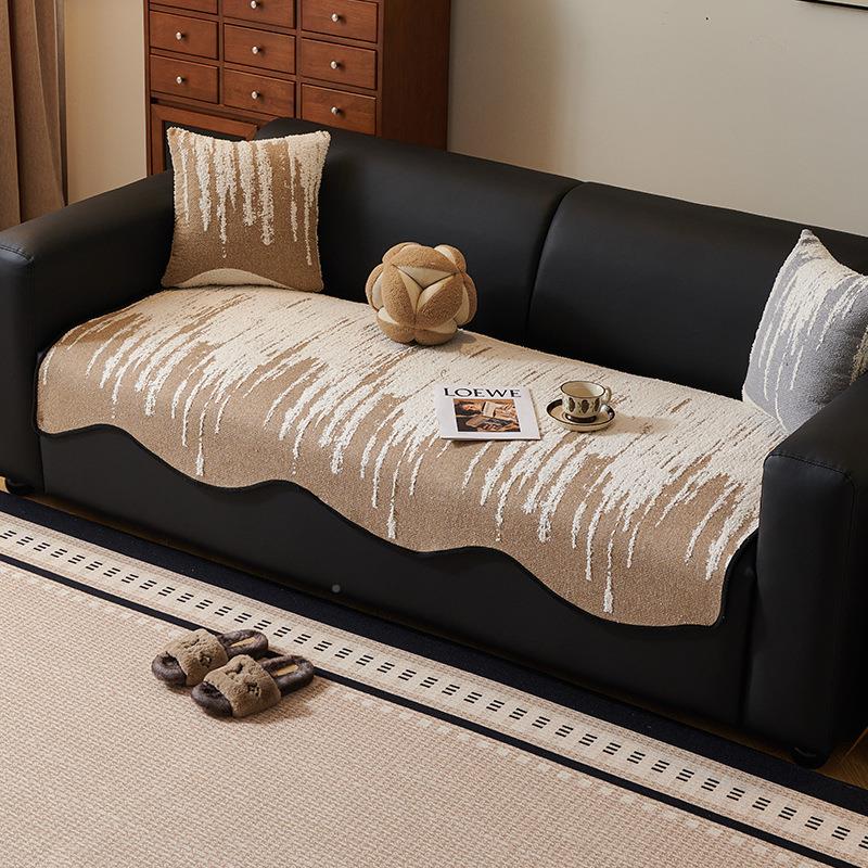 异形高级感皮沙直发代毛垫不规则秋冬绒轻奢简约现防滑zy异形流排