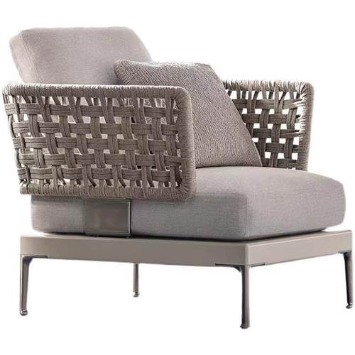 户外藤编沙发别墅庭院休闲柚木室外露天防水防晒家具花园阳台藤椅