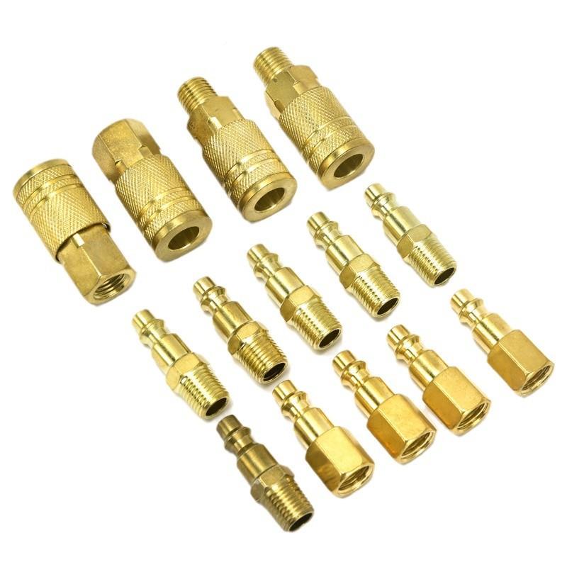 1件/4NT美式快速接头14套空压机配件内外丝牙公插芯北美母P品