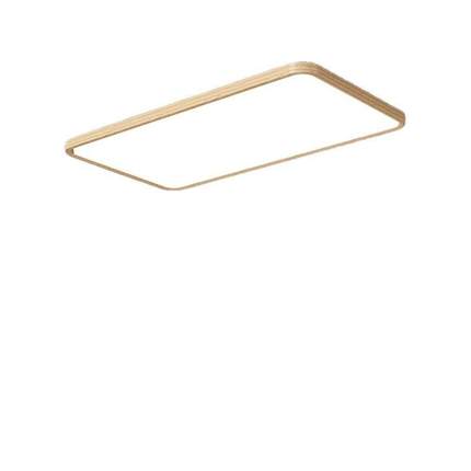 卧室客厅主灯LED吸顶灯中式复古胡桃木纹色护眼大厅主卧灯全屋