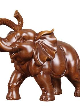 招财大象摆件一对客厅玄关酒柜装饰办公室办公桌面摆设乔迁新居礼