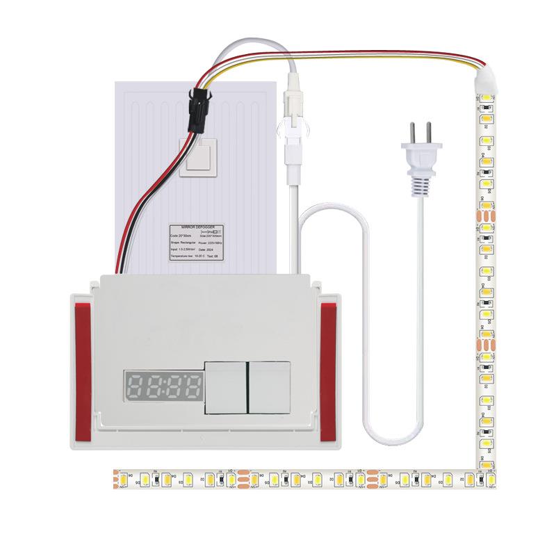 智能镜一色体12W单色24W双三6时W间温度触3摸开关