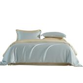 高端100支兰精天丝四件套纯色凉感床单被套南通床上用品三件套