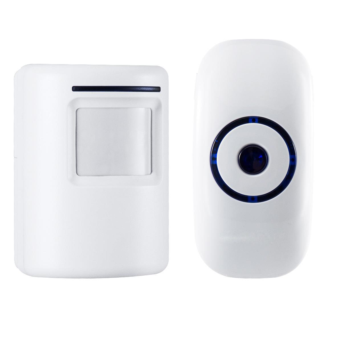 人体应拖门铃门一二红外线感应迎宾器分体式防盗感报警器无线铃