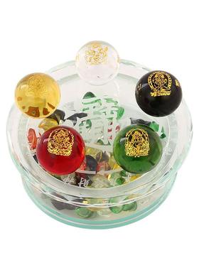 北斗七星阵厂家水晶球摆件五行水晶阵五路财神水晶阵家居摆件