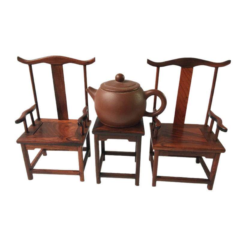 红木工艺品红酸枝八仙台桌子凳子明清微型微缩小家具模型礼品