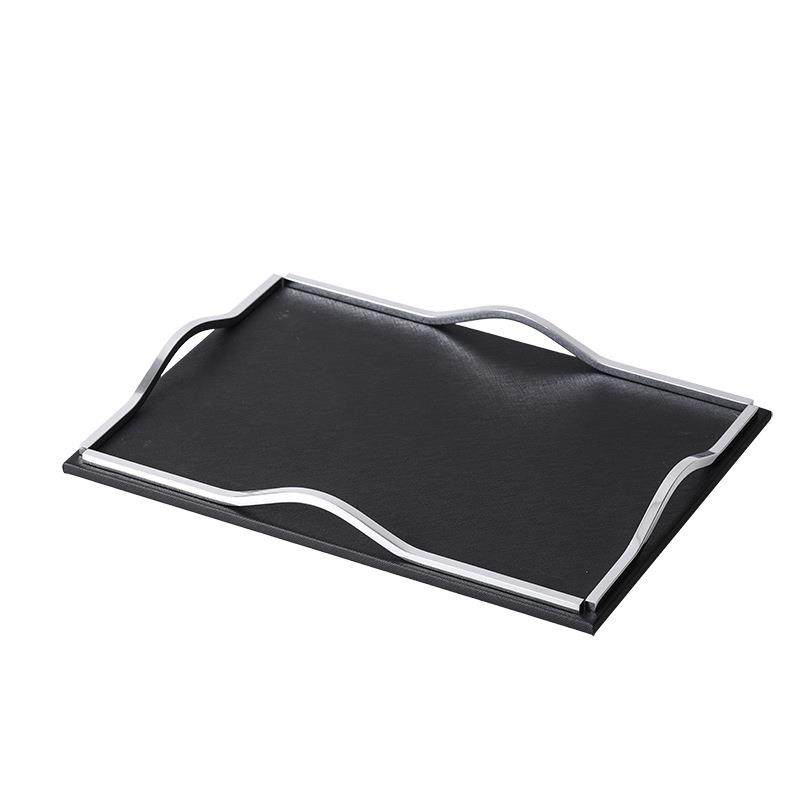 现代轻奢皮革金属托盘摆件酒店样板间客厅茶几餐桌收纳盘软装饰品,家居饰品,香薰托盘,淘宝优惠券,粉丝福利购,淘宝优惠卷