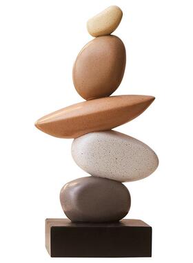 石来运转客厅电视柜装饰品摆件玄关办公室书房桌面高级感乔迁礼物