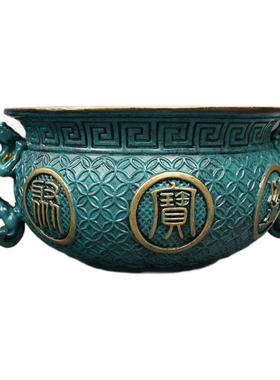 生肖聚宝盆黄铜摆件招财聚财办公室客厅家居装饰公司乔迁开业礼品