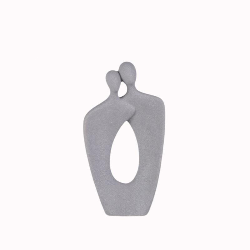 创意抽摆象in电风拥抱s人物情HVH侣件北欧家居客厅玄关视柜桌面装