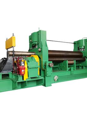 厂家供应W11SNC系列上辊万能卷板机液压三辊卷圆机实心辊板端预弯