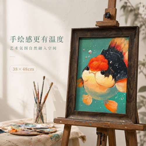 纪俊杰老师/油画《鸿运兰寿喜庆绘》系列一/38*48手绘/布面装饰画