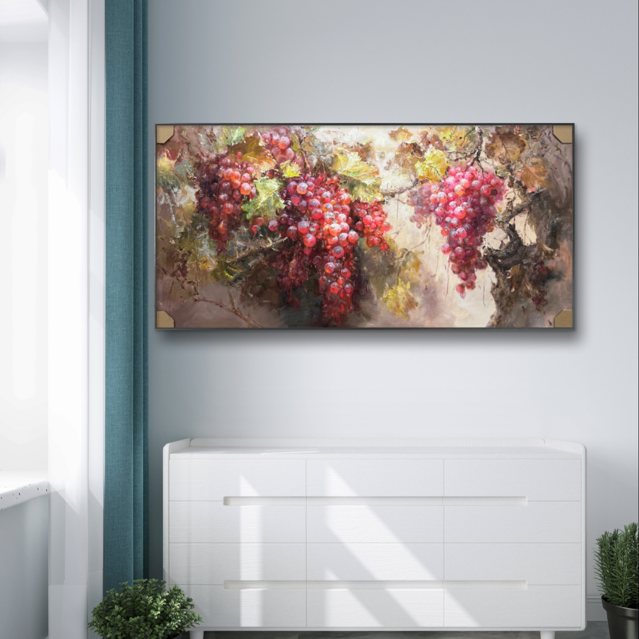 油画精品葡萄艺术挂画客厅餐厅纯手绘装饰画新款高端作品挂画