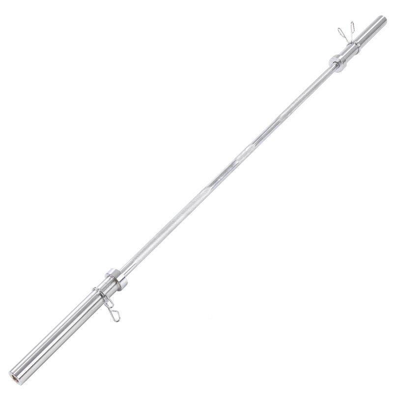 杠铃曲奥直杆配1.2米1.8m举重套QMN大母卡扣小孔径螺3-5cm电镀哑