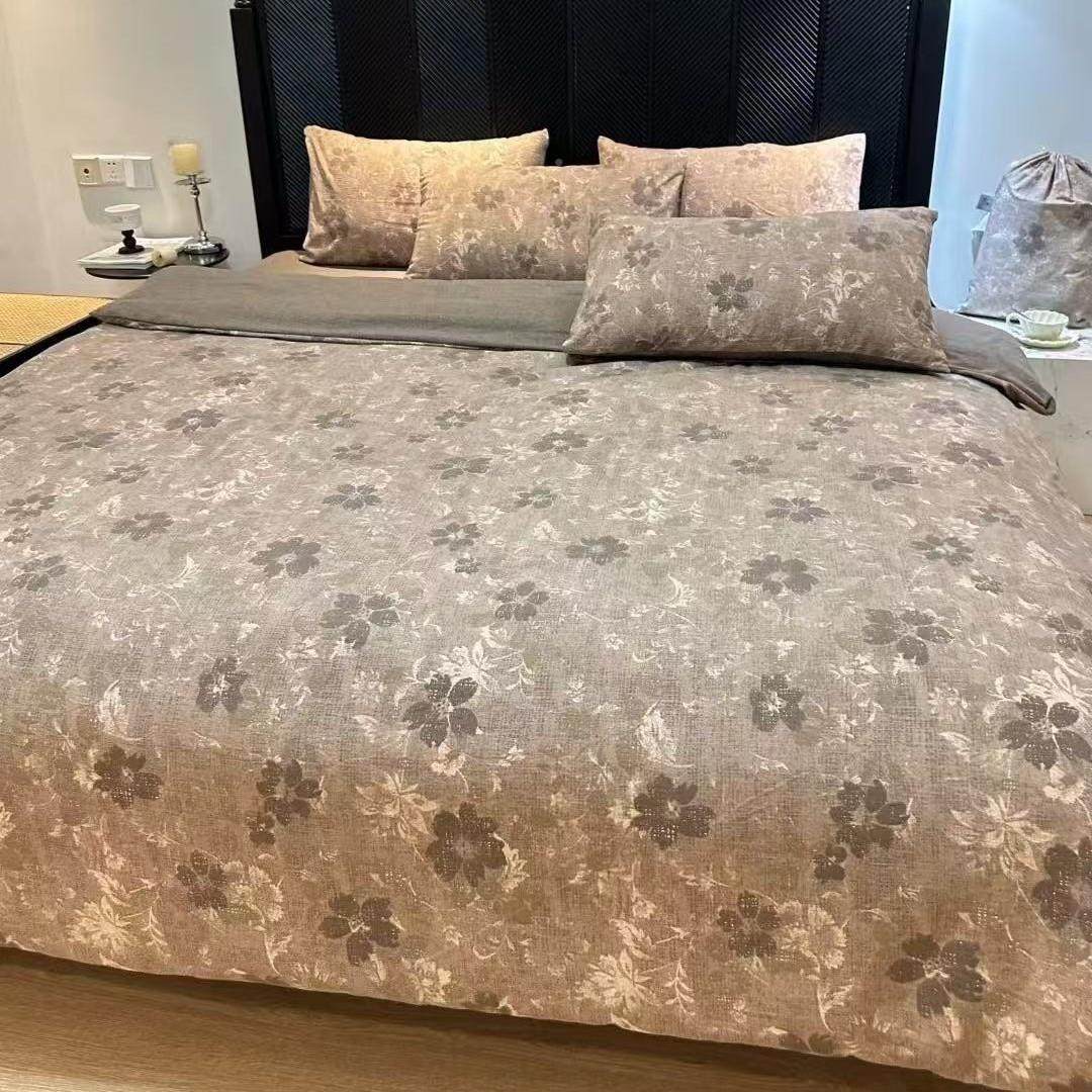 新款四原麻皱皱纱件套复提花小布袋四件古25812仿生棉套麻五件套,床上用品,床品套件/四件套/多件套,淘宝优惠券,粉丝福利购,淘宝优惠卷