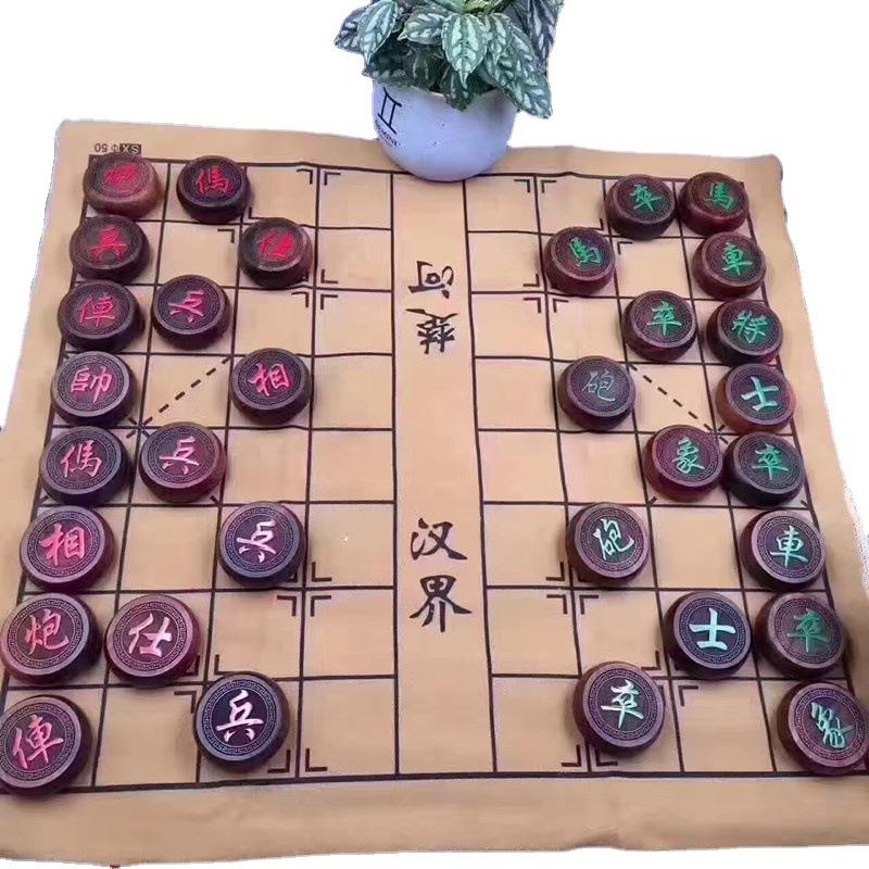 大红酸枝象棋老红木中国象棋大号木雕象棋木制工艺品