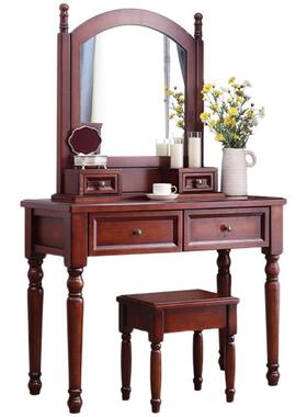 木梳妆台卧室23207收纳妆柜一实体小户型妆台现代简化约化妆桌美