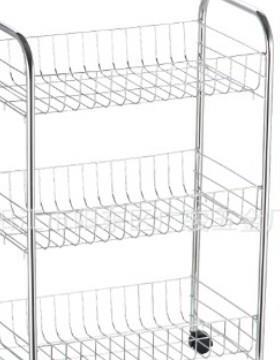 （爆收品）三层置纳架手车推厨房收纳PIC车物架碗碟架铁艺置物架