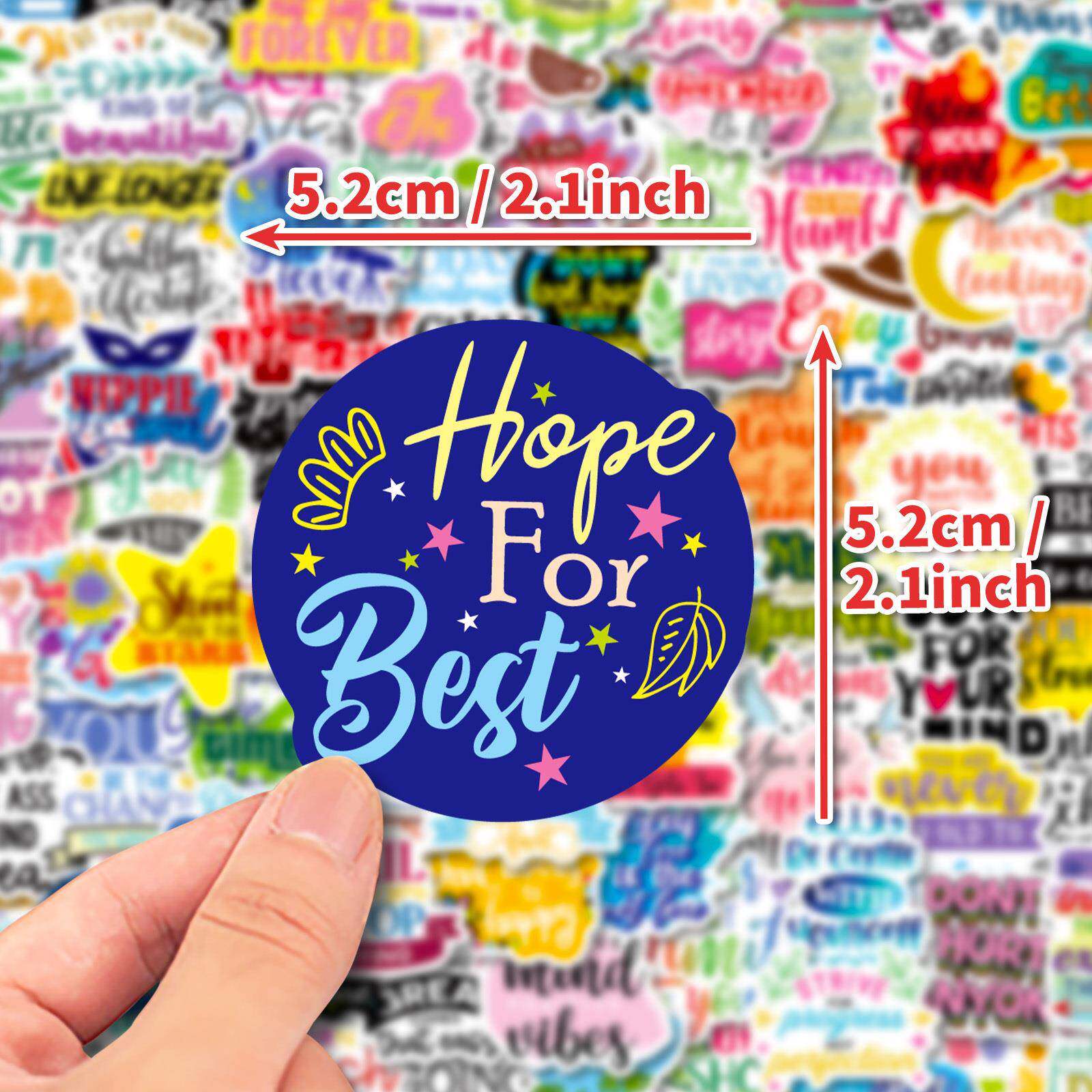 100张英文短句激励文字贴纸跨境热卖DIY手帐装饰行李箱笔记本贴纸