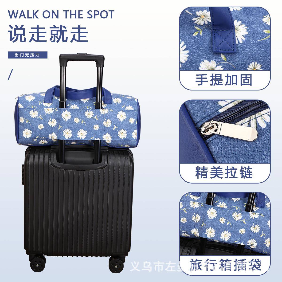 跨境毛线手提包纱线钩针棒针收纳包 钩针毛线编织配件收纳手提袋