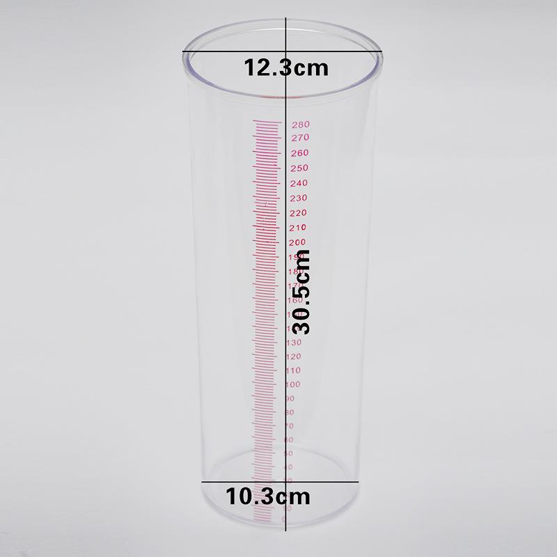 透明盛液筒 塑料筒 带刻度 物理力学浮力实验盛液体筒实验器材