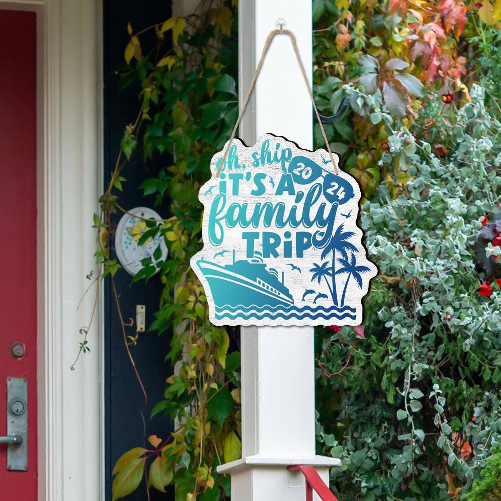 MZ602夏季家庭旅游游轮木质挂牌节日门廊装饰木牌派对橱窗挂件