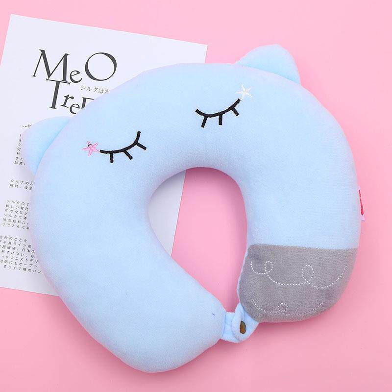 创意可爱睡眠u型枕头公司午睡便捷携带枕头旅行学校PP棉枕头
