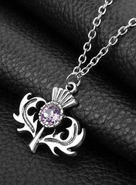 跨境速卖通货源复古个性古战场传奇饰品吊坠北欧苏格兰蓟花项链