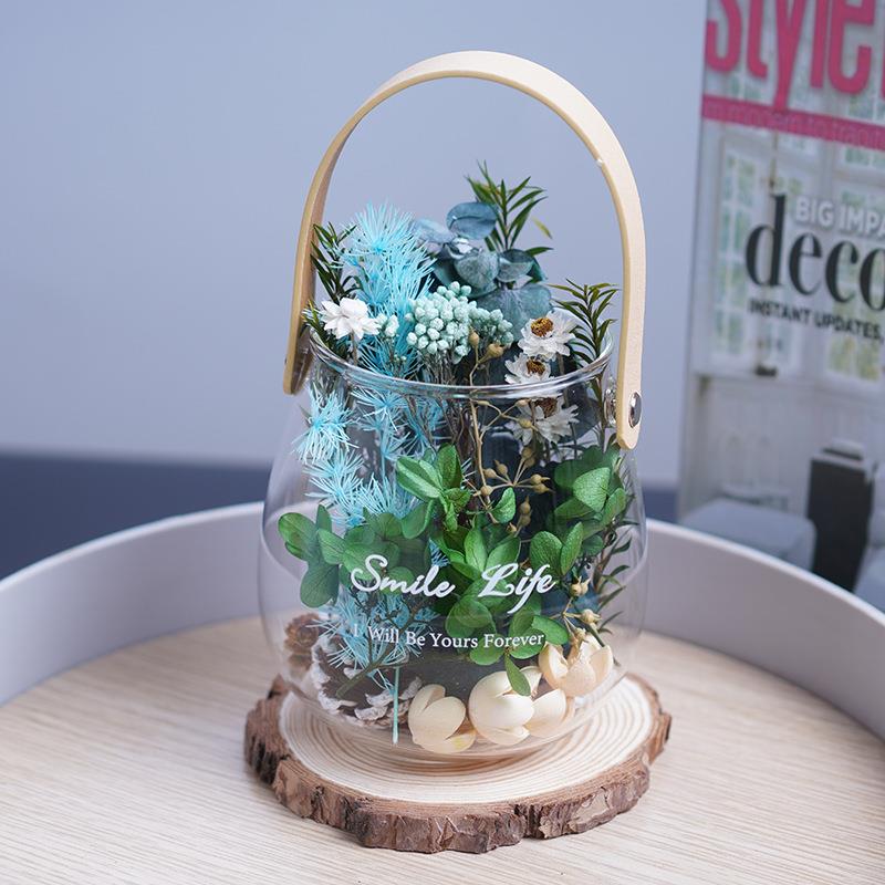 母亲节DIY自制火干花柠檬肉桂香薰杯材料 森系手提杯家居摆件