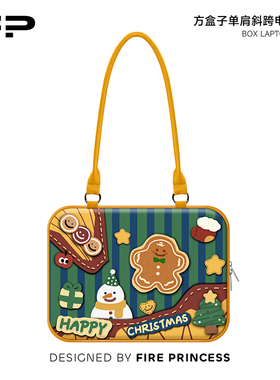 FIREPRINCESS姜饼人笔记本包适用华为16寸单肩电脑包2024新款手提苹果macbook联想小新14高颜值平板内胆包