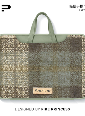 FIREPRINCESS简约款笔记本电脑包新款手提适用苹果macbook小新air华为matebook14寸保护套女联想pro16内胆包
