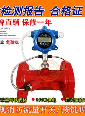 消防流量开关/超声波流量开关/可设定流速启泵/铸铁 DN100DN150
