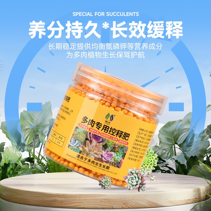 多肉专营控释肥专用肥促芽爆盆增肥增色绿植盆栽通用型颗粒复合肥
