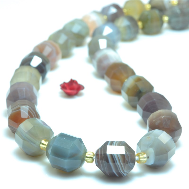 波斯湾玛瑙天然散珠宝饰品切面路路通手錬DIY材料项链女手串珠子