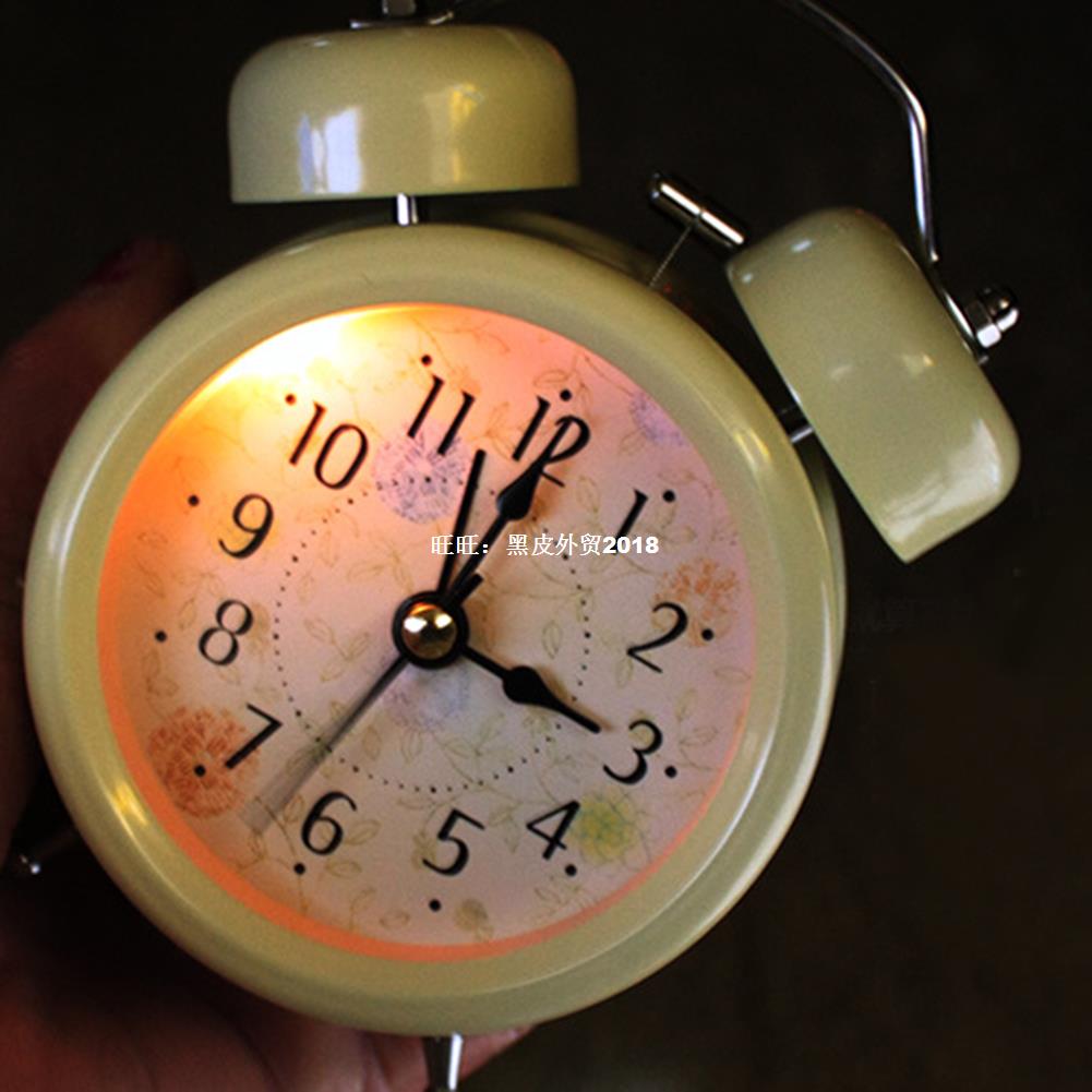 Retro Double Bells Ringing Alarm Clocks Vintage Manual Mecha