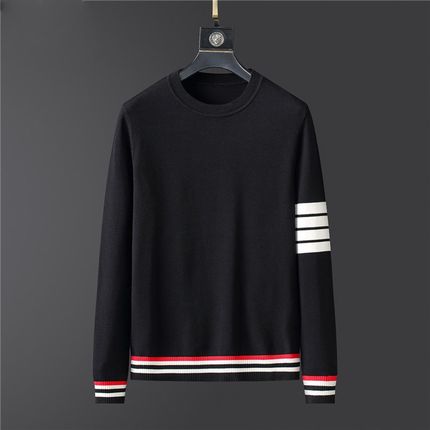 2022 new Winter Thickness Pullover Men O-neck Solid Long Sle