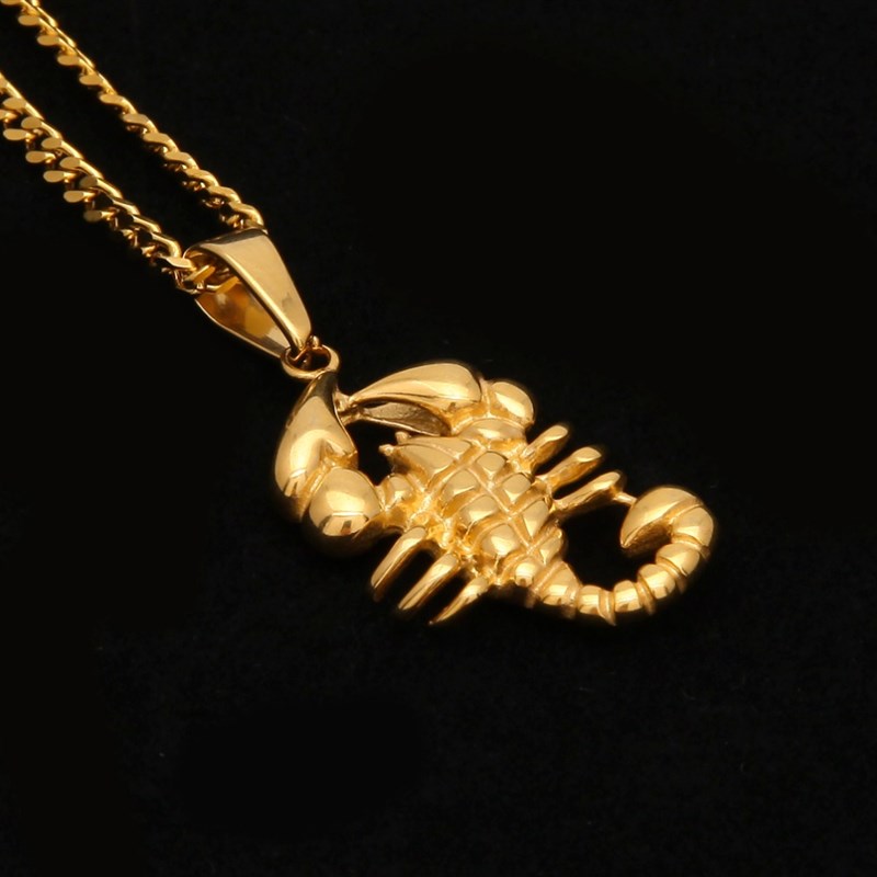 Uwin Fashion Scorpion Statement Necklace & Pendant Gold Colo