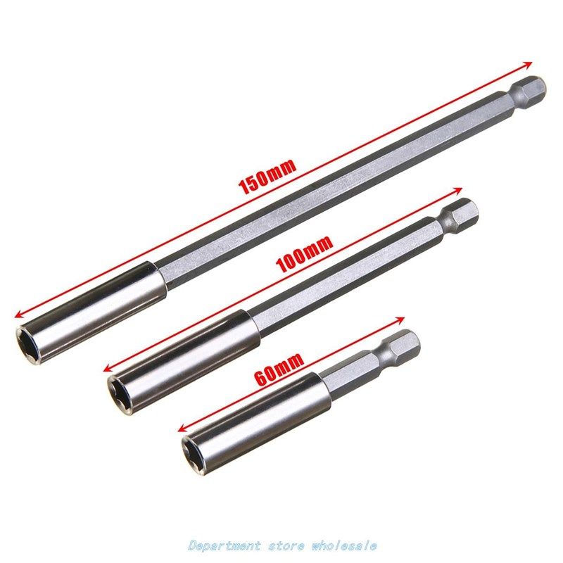3Pcs Extension Quick Release Extension Bit Holder 60/100/150