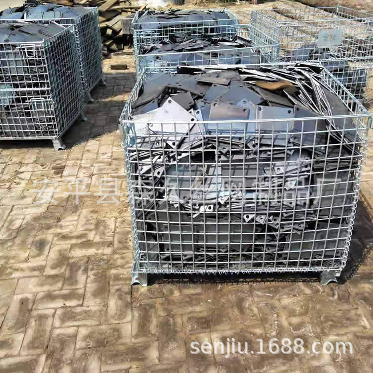 货架仓储笼 美固笼 金属周转筐 铁笼周转箱 折叠式仓储笼现货供应