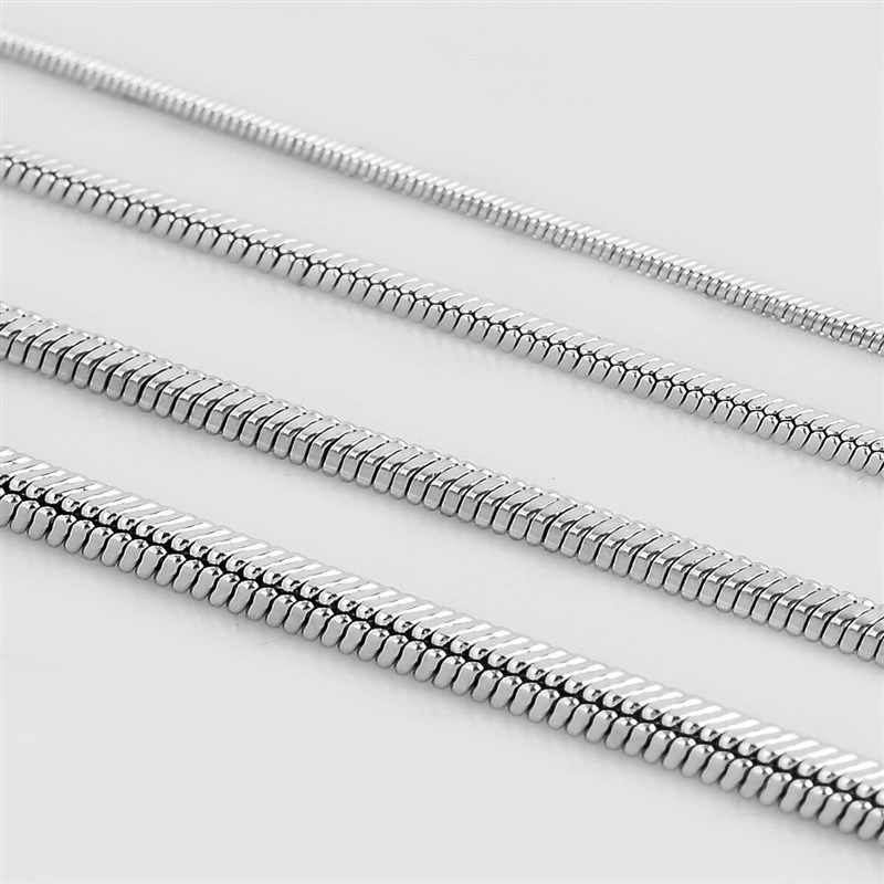 Memorial0.mm/1.2mm/1.5mm/2.0mm不锈钢方蛇链配饰链百搭链条