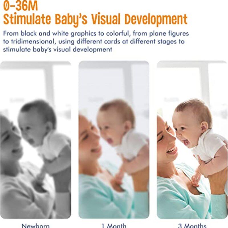 Montessori Baby Visual Stimulation Card Black White High Con