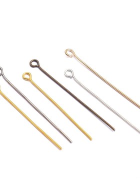 200pcs/lot Head Eye Pins 20 25 30 35 40 45 50 mm Eye Pins Ne